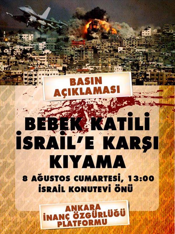 Ankara'da Cumartesi Günü Siyonist Konutevi Önünde Basın Açıklaması Yapılacak