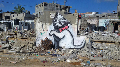 Banksy bu kez Gazze'de çizdi | FOTO