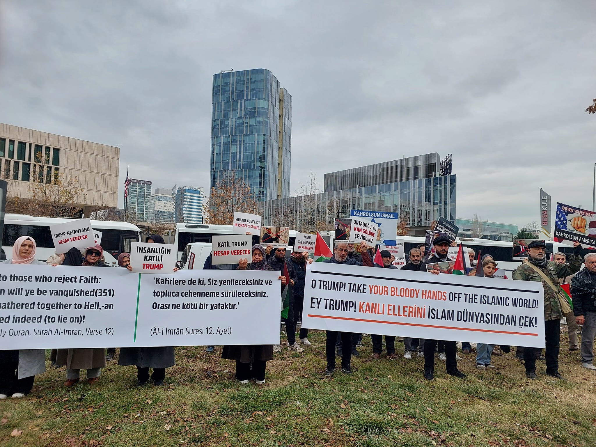 Direniş Çadırı Amerika'nın Ankara Büyükelçiliği Önünde Eylem Yaptı (Video-Foto)