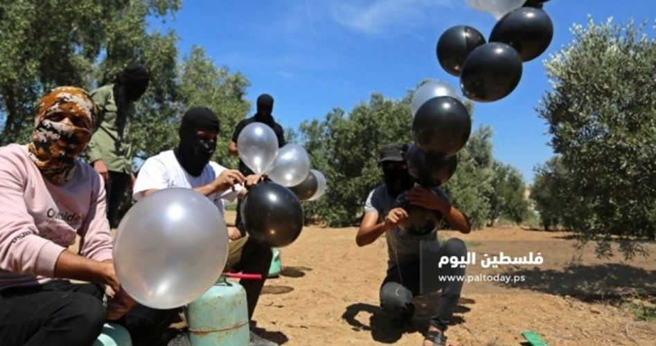 Filistin Direnişi Siyonist Yerleşkelere Yeniden Yangın Çıkarıcı Balonlar Göndermeye Başladı