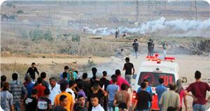 Siyonist Katiller Gazze'de Göstericilere Saldırdı