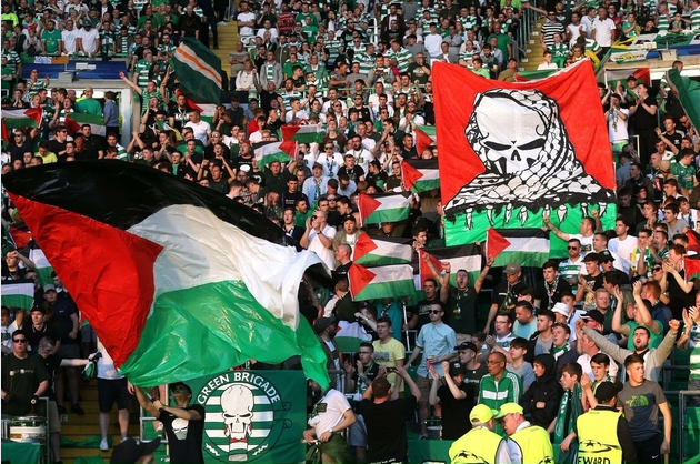 UEFA'nın Ceza Vermesine Rağmen Celtic Taraftarları Filistin'e Tam Destek Veriyor