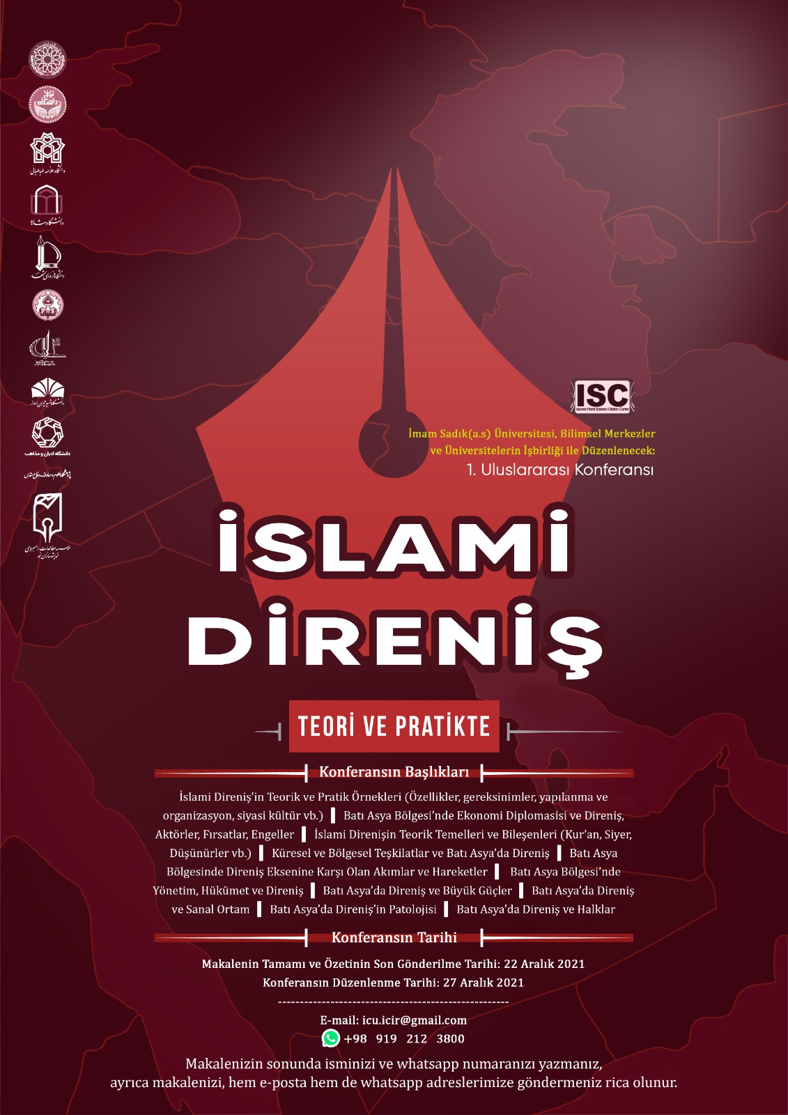 Uluslararası İslami Direniş Konferansına ve Makale Yazımına Davet